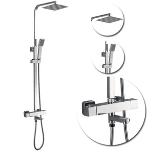<span class=keywords><strong>Mitigeur</strong></span> <span class=keywords><strong>thermostatique</strong></span> mural, ensemble moderne de <span class=keywords><strong>douche</strong></span> de pluie, salle de bains, <span class=keywords><strong>mitigeur</strong></span>, <span class=keywords><strong>noir</strong></span> - Product Image 2