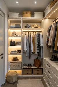 Luxury Modern Open Concept Walk-in <strong>Wardrobe</strong> Closet Melamine Wood Shelving <strong>Storage</strong> <strong>Unit</strong> for Bedroom Villa Hotel Use - Product Image 3