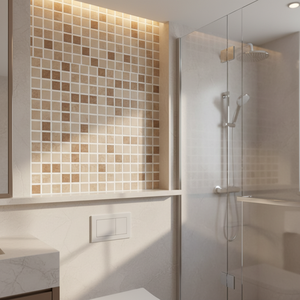 Azulejos de mosaico de cerámica de calidad superior de 23x23mm, azulejos duraderos antideslizantes de Decalcomania para suelo de pared de baño moderno decorativo - Product Image 6