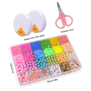 <b>Diy</b> Beaded Jewelry Making <b>Kit</b> 19x13x2cm With Elastic Thread Scissors For Children Ages 7-12 - Product Image 4