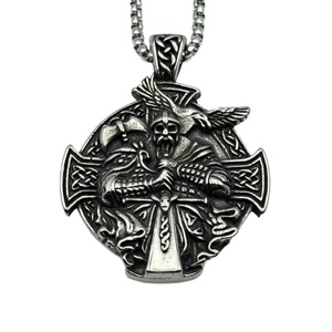 Anillo de Acero Inoxidable 316 para Hombre, Venta al por Mayor, Anillos Góticos, Variedad de Anillos de Calavera Vintage para Motociclistas, Joyería Vikinga para Hombre, Colgantes - Product Image 5