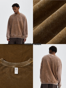 Sudadera de Invierno Personalizada con LOGO Terry Fried, 350g, 100% Algodón, Sin Encogimiento, Anti-Pilling, Corte Holgado, Color Sólido, Sudadera Moderna - Product Image 6