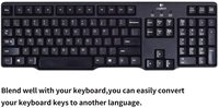 Adesivi per tastiera inglese universale adesivi per tastiera per Computer sfondo nero con scritte bianche per Computer portatile Noteboo