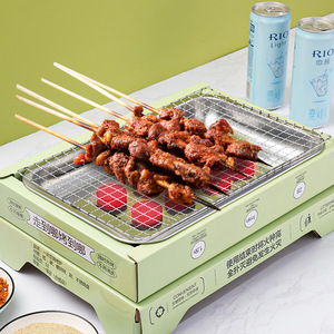 Portable Cardboard Barbecue Grill With Nanocoating For Indoor Outdoor Camping Use - Product Image 4