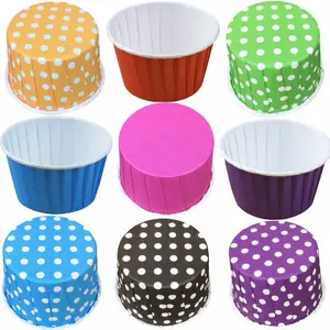 Tahan Air Tahan Minyak Polka Dot Cupcake Wrapper Grosir