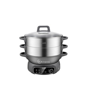 ซูปอร์เครื่องนึ่งอาหารไฟฟ้า 3 ชั้น สแตนเลส ควบคุมแบบดิจิตอล 1500W พร้อมฝาปิดกระจกนิรภัย - Product Image 1