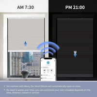 Stores verticaux alvéolés modernes, intégrés, électriques, automatiques, sans fil, occultants, à commande intelligente Google Wifi Alexa pour la maison