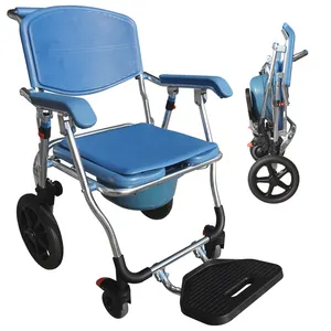 बेडसाइड तह बौछार कुर्सी शौचालय सीट के साथ वयस्कों के लिए