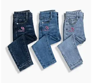 Fabriek Kinder Jeans Groothandel Baby Slanke Voet Broek Lente En Herfst Meisjes Stretch Jeans