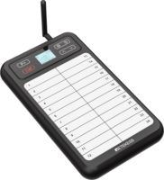 Système d'appel pour personnel de café, restaurant, cuisine, serveurs, étanche IP54, avec transmetteur à tableau d'affichage, signal sonore et vibration, portée 800m, en ABS