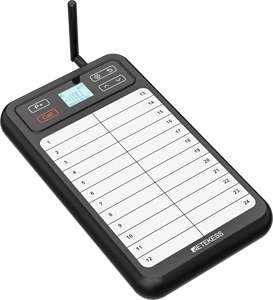 Sistema de Llamada para Camareros de Cafetería y Restaurante, Resistente al Agua IP54, Transmisor con Tablero de Notas, Vibración y Sonido, Alcance de 800m, ABS - Product Image 4