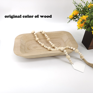 Tazón de masa de madera profunda rústica con ASAS-Zanjadora-<span class=keywords><strong>Batea</strong></span>-Tablero de madera-Tazón de masa Elección de colores - Product Image 2