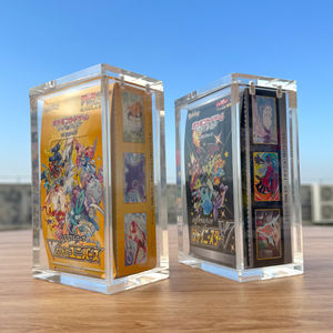 TCG vente en gros Pokemon japonais Booster Box acrylique vitrine haute classe boîte de rangement avec couvercle magnétique pour Pokemon S12A - Product Image 1