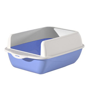 Bac à litière semi-ouvert en plastique pour <span class=keywords><strong>chat</strong></span>, anti-éclaboussures, avec filtre à sable frontal, structure détachable, plusieurs couleurs, vente en gros - Product Image 5