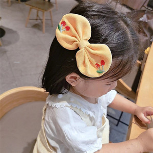 Ultime cherry ricamato arco clip di capelli del bambino set <span class=keywords><strong>con</strong></span> cute little flower bambini legami dei capelli di modo - Product Image 5