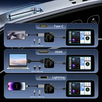 BY961S CarPlay nirkabel & Android Auto untuk mobil, mobil 10.1 inci 1080P layar HD proyeksi Plug Play Universal Fitment