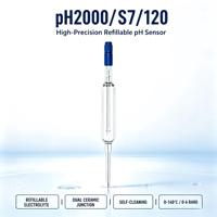 Capteur de pH industriel PH2000 120mm 0-14 pH 0-140°C 2 jonctions céramiques Analyse de la qualité de l'eau industrielle Piège à ions argent OEM
