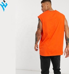 Camiseta sin mangas deportiva para hombre, top de entrenamiento antiretráctil con cuello de pico de gran tamaño a la moda, venta directa de fábrica - Product Image 2