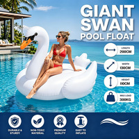 Cygnes gonflables personnalisés pour la natation, radeaux épaissis à gonflage rapide, jouets aquatiques pour fêtes à la piscine, OEM disponible 200x130x110CM