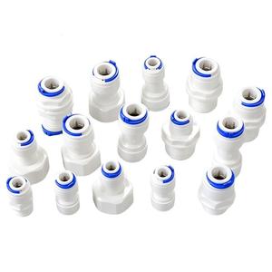 Fitting POM Water Purifier Semua Bentuk 1/4" & 3/8" Sistem RO Fitting Sambung Cepat Berulir Lurus Katup Bola Pengurang Pipa - Product Image 4