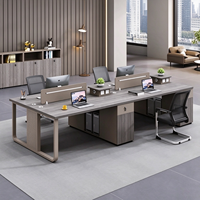 Bureau de travail modulaire durable pour employés, table de poste de travail pour personnel de bureau, taille personnalisée disponible
