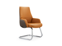Chaise de Visiteur Exécutive en Cuir Premium, Chaise de Bureau et de Conférence en Cuir PU de Haute Qualité