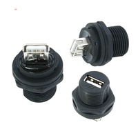 Conector de montaje en panel USB impermeable IP67 para transmisión de señal