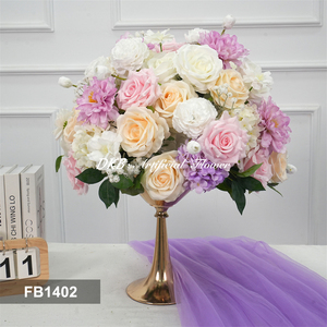 <b>Artificial</b> Flower Ball 40cm silk Rose Flower Balls for Centerpieces Wedding Arrangement Center Pieces - Product Image 2