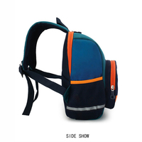 Sac à dos enfant color-block avec boucle de poitrine, sac d'école maternelle pour enfants, bande réfléchissante, léger, sac à dos de jour pour enfants, logo personnalisé