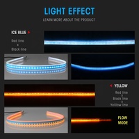 Lumière DRL universelle 30 cm 45 cm 60 cm, article souple, lampe à flux, bande LED flexible, lumière de jour LED