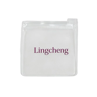 Sac à fermeture éclair transparent en PVC transparent avec logo personnalisé, petit format, pour les attaches pour cheveux, les bijoux, les cosmétiques, les emballages cadeaux