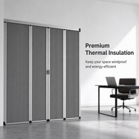 Porte coulissante verticale pliante en nid d'abeille, moderne, gain de place, séparateur d'espace, salon, balcon, cuisine, chambre, occultante, coupe-vent