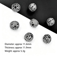 Accessoires de mode rétro DIY : Perles creuses, perles florales, grandes perles Dragon Ball, et éléments décoratifs textuels