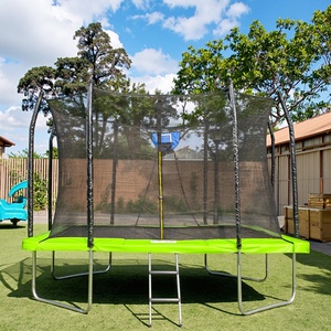 Trampoline rectangulaire Zoshine avec tapis de saut et coussin de protection en PVC, ressorts haute intensité pour adultes et enfants, jeu en plein air - Product Image 1