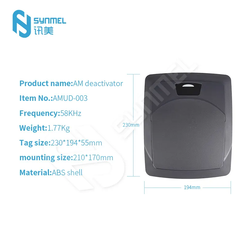 Synmel Anti hırsızlık çözme makinesi ses ışık alarmı EAS deaktivatör süpermarket için 58Khz AM etiket deaktivatör