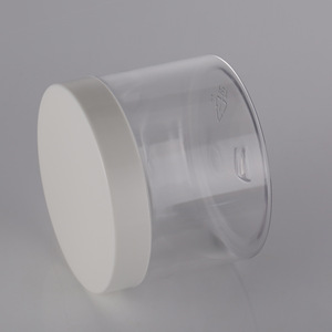 Tarro Transparente para Crema de Mascotas de 150 ml, 200 ml, 250 ml, Botella de Envase Cosmético Cilíndrica con Tapa de Rosca y Tapa Blanca - Product Image 2