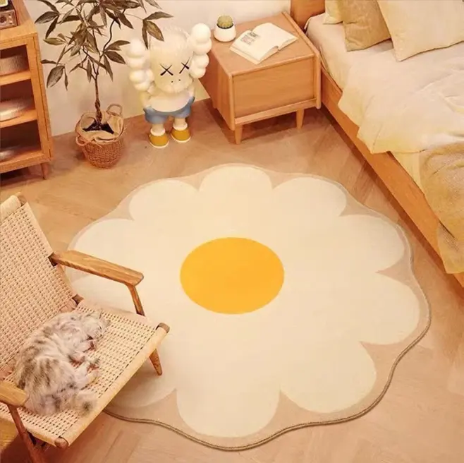Напольный коврик из Нордического цветка, домашний кашемировый коврик для гостиной