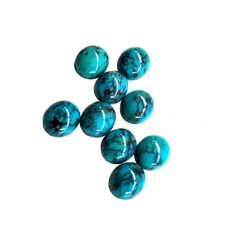 oval turquoise cabochon gemstone precious stones jewelry Turquoise Round Shape Tibetan Cabochon