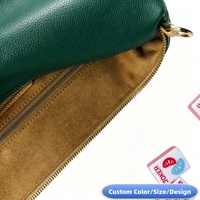 Sac de rangement en cuir PU couleur personnalisée avec fermeture éclair pour tuiles de mahjong, jeu de cartes, dés et plateau