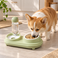 Distributeur d'eau et de nourriture non automatique en plastique Zheng Xin pour petits animaux, chien, chat, avec support surélevé