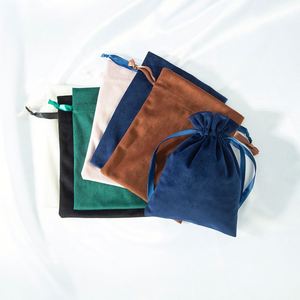 Pochette de rangement pour bijoux en velours de haute qualité, taille personnalisée 15x20 cm, sacs à bagues en velours colorés - Product Image 3