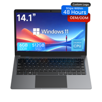 Nuevo Portátil Empresarial de 14.1 Pulgadas con Teclado en Inglés, Intel Quad Core 1.1GHz, Panel TN, 512GB SSD, Windows 10/11 HD, Venta al Por Mayor de Fábrica