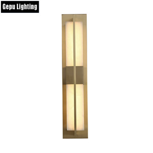 Lámpara de Pared de Mármol y Cobre de Estilo Chino Moderno Gepu Lighting, LED Impermeable de Montaje Superficial para Pasillo - Product Image 5