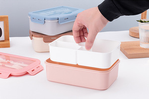 Lonchera Escolar Hermética Syh716 al por Mayor, Lonchera Bento Cuadrada de Plástico PP de Grado Alimenticio para Niños - Product Image 6