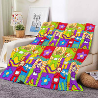 Couverture en flanelle à imprimé de dessins animés mignons pour bébé, légère, douce, confortable, chaude, en peluche, pour enfants, canapé, lit, décoration de la maison