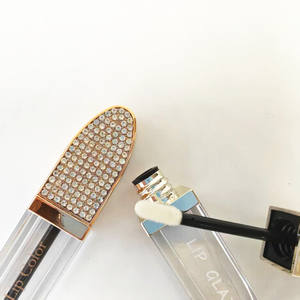 Envases de Brillo Labial de Marca Privada, Tubos de Brillo Labial Únicos, Botella Vacía con Tapa de Espejo y Decoración de Diamantes de Imitación, Envase de Brillo Labial para Maquillaje - Product Image 3