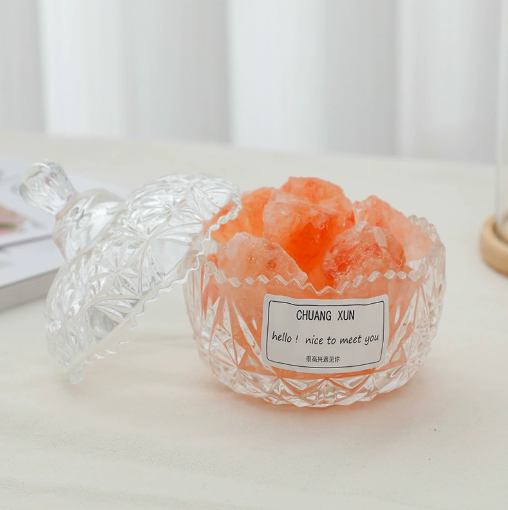Coupe Couronne + Pierre de Cristal de Sel Orange