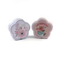 Cadeau vide en forme de fleur de Noël en métal de qualité alimentaire imprimé sur mesure Boîte d'emballage en fer blanc en gros