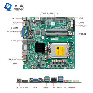 Carte mère industrielle Mini ITX OEM ODM LGA1700 12e 13e génération H610 I3 I5 I7 2 DDR4 M.2 VGA 2 HD LVDS LAN 2 COM OPS - Product Image 3