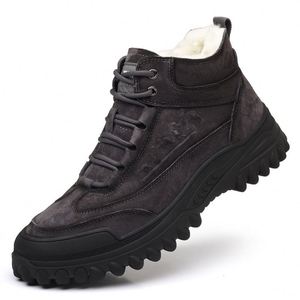 Nouvelles bottes d'hiver en cuir véritable de haute qualité, chaudes et élégantes, bottes de neige d'extérieur, chaussures décontractées antidérapantes - Product Image 5